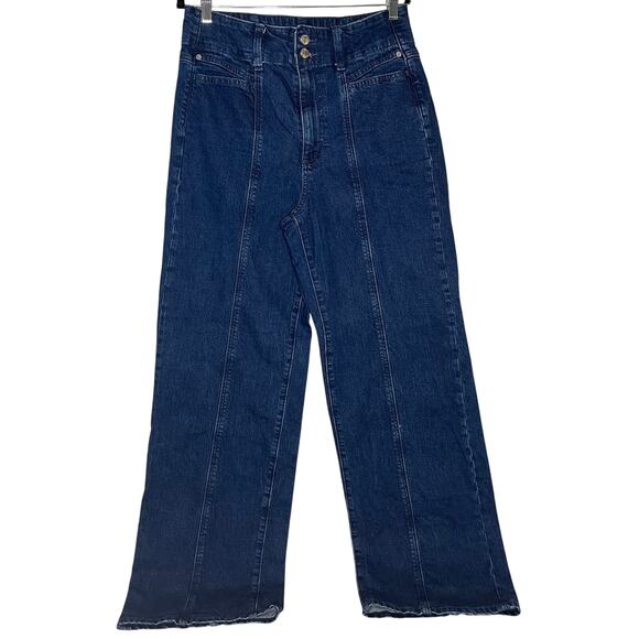 Universal Thread Dark Wash High Rise Wide Leg Jeans Regular Size 10 - Picture 1 of 9